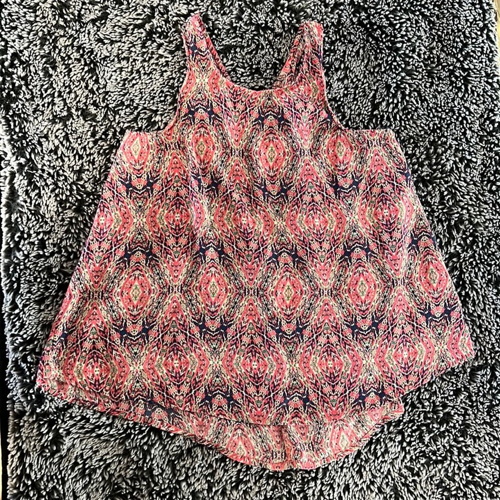 Patterned Pink and Purple Blouse